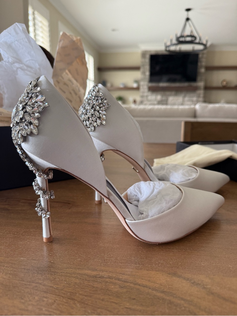 Badgley Mischka bridal heels